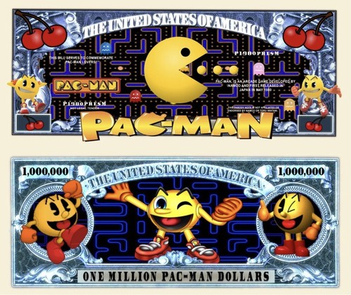 Pack pacman dollar - dollar, bills