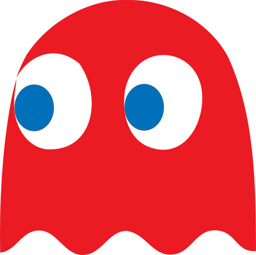 Pac man ghost sticker - man,